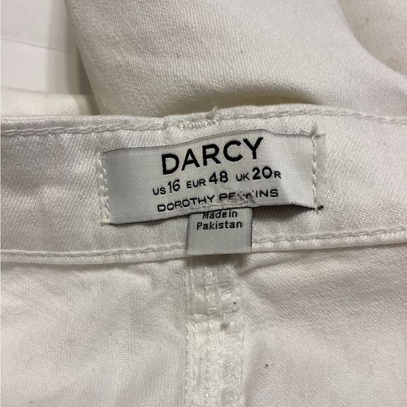Darcy By Dorothy Perkins NWT Women’s Size 16 White Jeans Distressed - Picture 10 of 10
